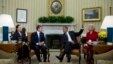 President Barack Obama meets with Peru's President Ollanta Humala at the White House in Washington. June 11, 2013.