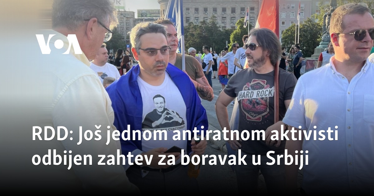 Rdd Jo Jednom Antiratnom Aktivisti Odbijen Zahtev Za Boravak U Srbiji