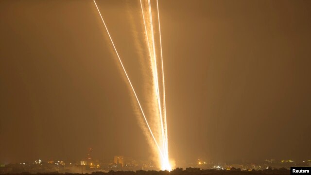 Rocket được bắn đi từ phía bắc Dải Gaza. 
