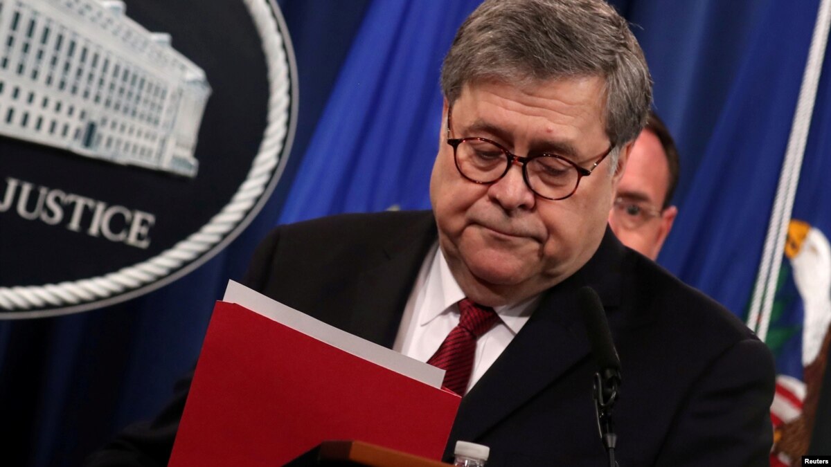 Legisladores aguardan testimonio de Barr sobre informe Mueller