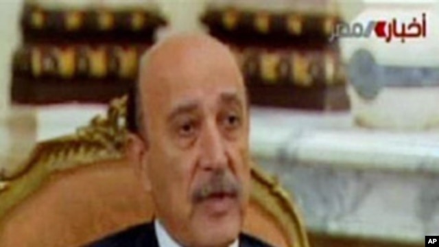 Egypt's Vice President Omar Suleiman on television, February 3, 2011
