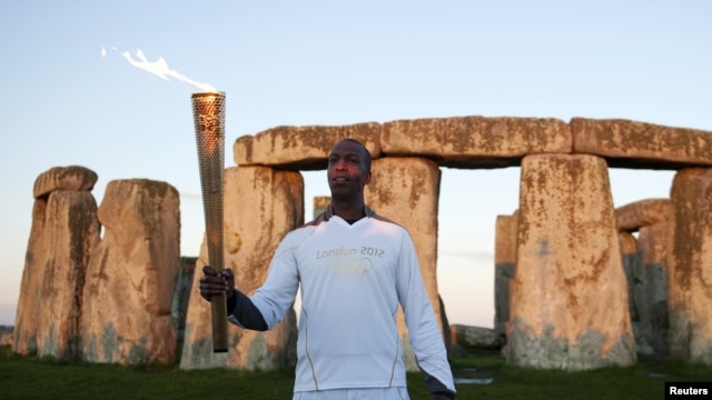 Stonehenge is still a place of ceremony. Last year, Michael Johnson was photographed with the Olympic torch at the stone circle before the London Olympic Games.