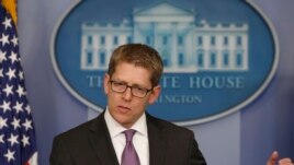 White House Spokesman Jay Carney speaks to reporters on March 11, 2014.