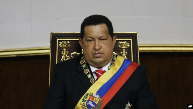 Venezuela's President Hugo Chavez attends a special session at the National Assembly commemorating the country's Independence Day, in Caracas, Venezuela, July 5, 2012. 