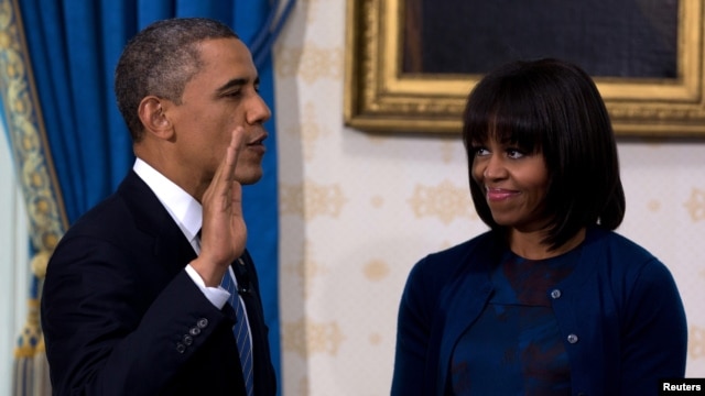 Le président Obama a prêté serment en privé à la Maison Blanche.