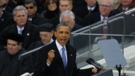 UMongameli Obama esethula umbiko wokwamukela intambo zombuso okwesibili kulandela ukufungiswa kwakhe ngoMvulo.