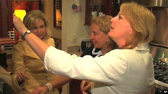 Congresswomen Carolyn Maloney, Melissa Bean and Debbie Wasserman Schultz, all Democrats, share a house in a neighborhood near the US Capitol