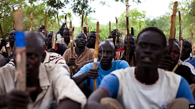 New recruits for the Sudan People's Liberation Army (SPLA) train in a secret camp in the Nuba mountains of South Kordofan, FILE July 11, 2011. 