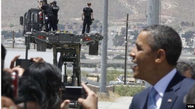 El viaje representó la primera visita del presidente Obama a la frontera con México.