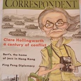 Clare Hollingworth on the cover of the FCC's magazine in honor of her 100th birthday.
