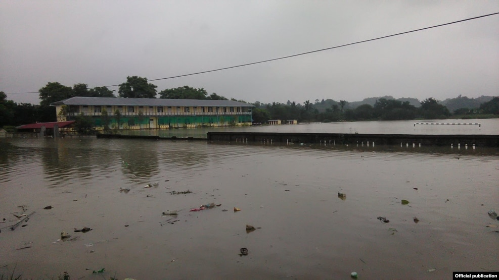 ရခိုင္ျပည္နယ္ ေျမာက္ဦးၿမိဳ႕ ေရႀကီးမႈ အေျခအေန (ဓာတ္ပံု - MOI)