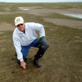 Northern Oyster Co. owner Brain Sheldon says his business has been devastated by Japanese eelgrass.