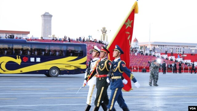 9月3日，北京举行盛大抗战阅兵（美国之音东方拍摄）