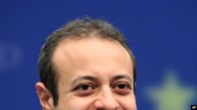 Turkey's chief EU negotiator Egemen Bagis addresses the media after EU Turkey accession talks at the EU Council in Brussels (file photo)