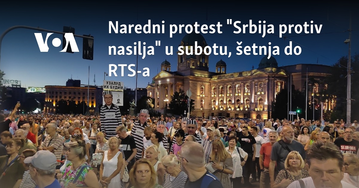 Naredni protest Srbija protiv nasilja u subotu šetnja do RTS a