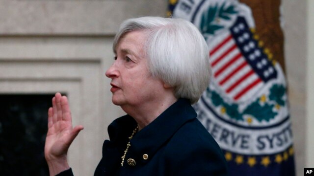 Bà Janet Yellen tuyên thệ nhậm chức Chủ tịch Ngân hàng Trung ương Hoa Kỳ, thứ Hai 3 tháng 2, 2014