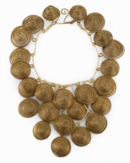 A Calder necklace, with his trademark circles. The artist often gifted jewelry pieces to his hostess at dinner parties.
