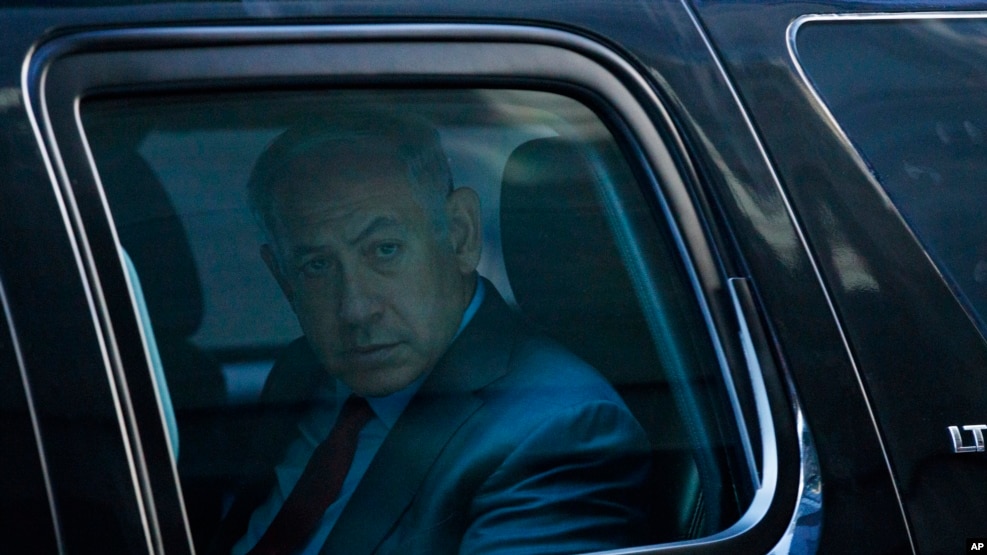 Campaign 2016 Trump: Israeli Prime Minister Benjamin Netanyahu leaves in his vehicle after a meeting with Republican presidential candidate Donald Trump at Trump Tower, Sunday, Sept. 25, 2016, in New York.