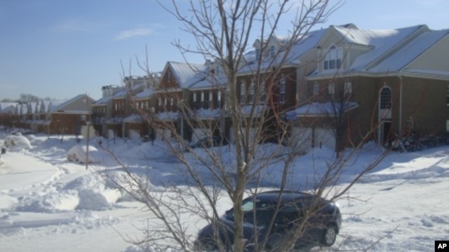 The storm is the second in a month to hit the Washington area, dumping 20 centimeters of snow, 31 Jan 2010