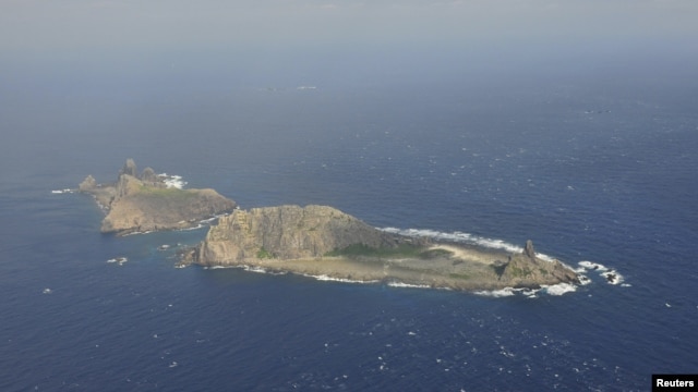 Handout photograph shows the disputed islets, known as Senkaku in Japan and Diaoyu in China, Dec. 13, 2012.