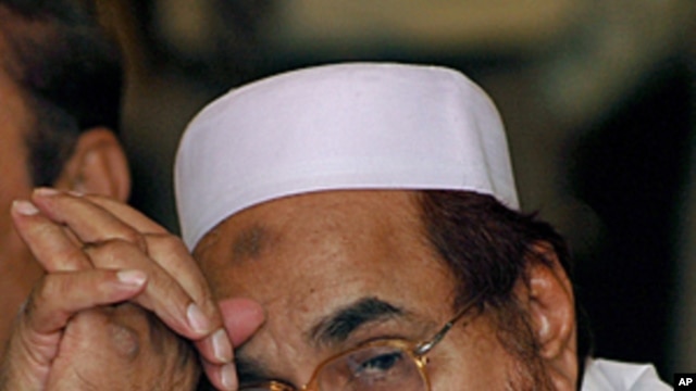 Hafiz Mohammad Saeed, chief of the Jamaat-ud-Dawa, is seen in Islamabad, Pakistan, FILE May 23, 2005. 