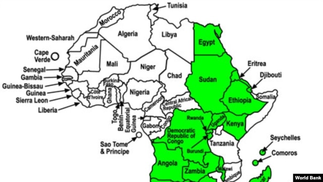 Map of COMESA (World Bank)
