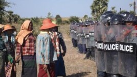 Myanmar Mine Protest