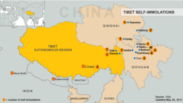 Tibet Immolation Map