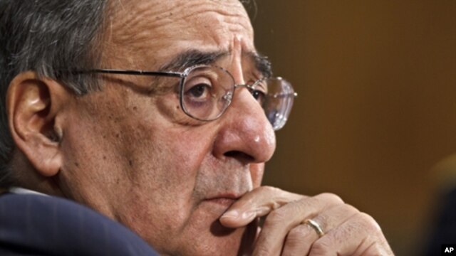 Defense Secretary Leon Panetta testifies on Capitol Hill in Washington, March 7, 2012, before the Senate Armed Services Committee hearing on the crisis in Syria and the risks for U.S. involvement. 