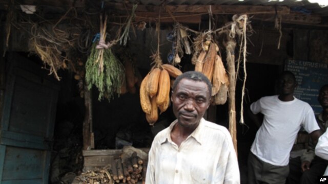 An herbalist selling medicinal plants in Shinyanga, Tanzania.