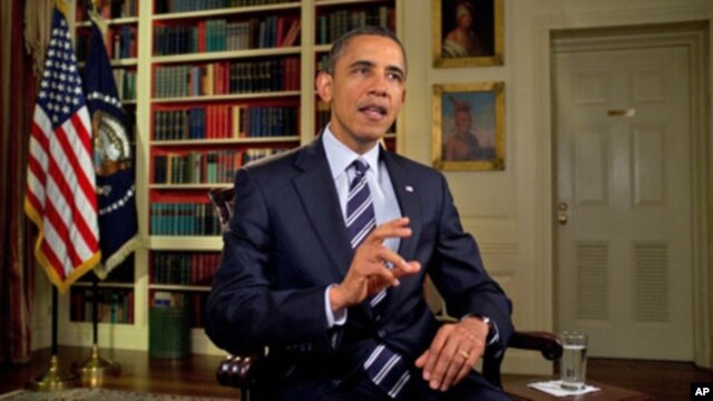 President Barack Obama tapes the weekly address, February 3, 2012