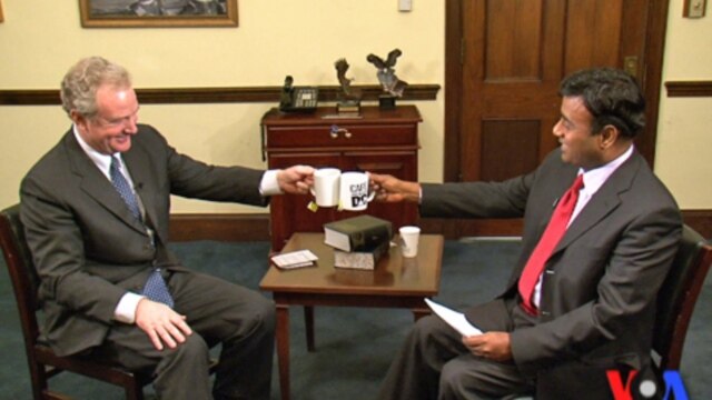 Congressman Chris Van Hollen with 'Cafe DC' host Faiz Rehman 