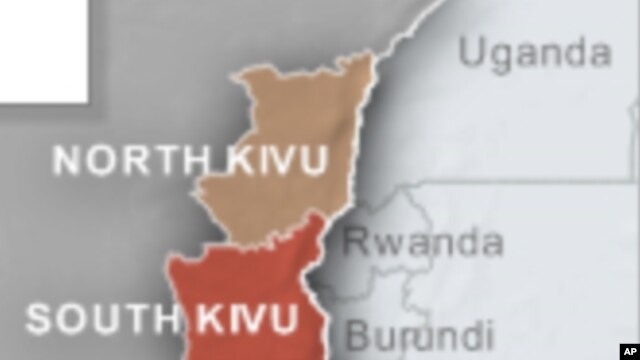 Les deux Kivu en RDC, frontaliers à l'Ouganda, au Rwanda et au Burundi 