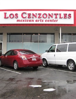 The Los Cenzontles Mexican Arts Center sits in the middle of a strip mall.