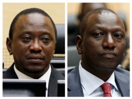 An April 2011 Combination picture shows Kenya's Uhuru Kenyatta and William Ruto at the International Criminal Court (ICC) in The Hague.