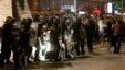 Riot police intervene after a protest turned violent in Skopje, Macedonia, April 13, 2016. Opposition supporters gathered in the capital for a second day to demand the resignation of President Gjorge Ivanov over pardons in a wiretapping probe.