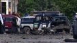 Lokasi pemboman bunuh diri di Makhachkala, Dagestan (25/5), yang dilakukan oleh janda Islamis militan yang dikenal dengan sebutan "Black Widow". (Video AP)