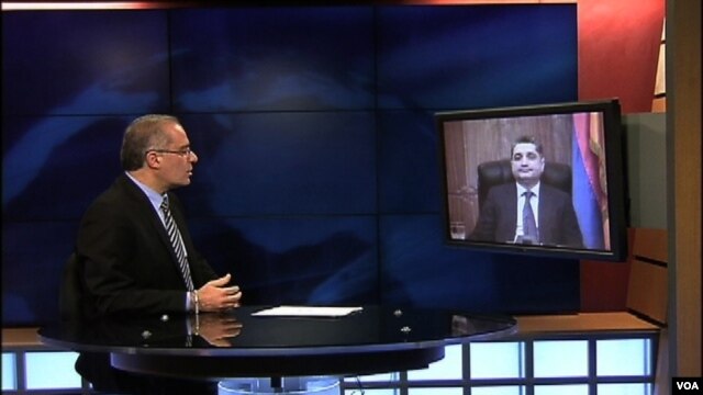 Armenian Prime Minister Tigran Sargsyan speaks to VOA's Armenian Service, December 24, 2012.