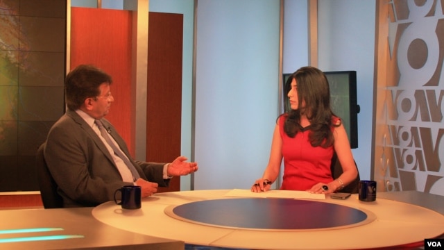 Former Pakistani President Pervez Musharraf interviewed by VOA's Ayesha Tanzeem