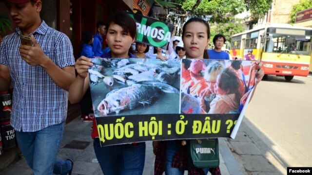 Cuộc tuần hành ở Hà Nội ngày 5/6/2016 chỉ diễn ra một thời gian ngắn đã bị giải tán. 