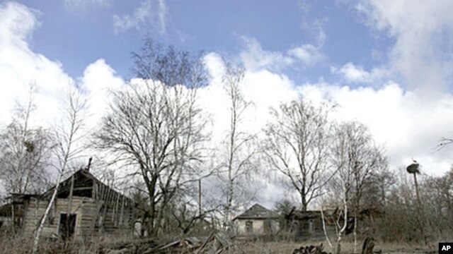 A view of the abandoned village of Redkovka, April 2011