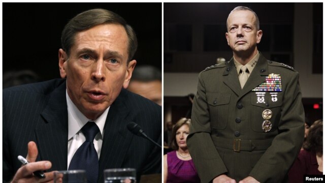 Giám đốc CIA David Petraeus và Tư lệnh Tư lệnh quân đội Mỹ tại Afghanistan, Tướng John Allen