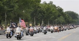 Cuộc diễu hành bằng mô tô kỷ niệm ngày Chiến sĩ Trận vong ở Washington, 29/5/2011 (AP Photo/Manuel Balce Ceneta)