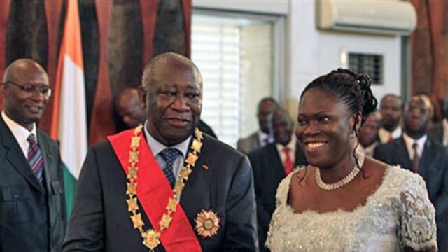 Rais wa zamani wa Ivory Coast, Laurent Gbagbo na mkewe Simone Gbagbo wakati mumewe alipokuwa madarakani