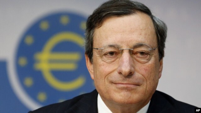  Mario Draghi, the president of the European Central Bank, Frankfurt, Germany, August 2, 2012. 