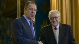 Ruski ministar inostranih poslova Sergej Lavrov i izaslanik UN-a za Siriju Lahdar Brahimi