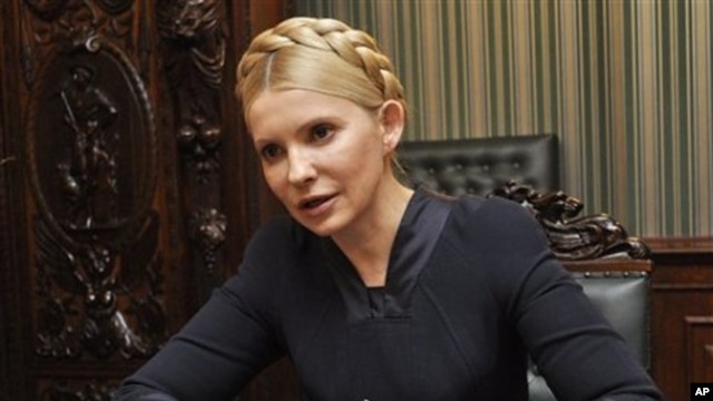 Former Ukrainian prime minister and opposition leader Yulia Tymoshenko speaks during an interview in Kiev, Ukraine (File)