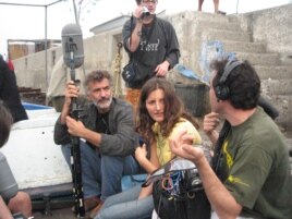 Filmmaker Safinez Bousbia during the filming of "El Gusto." (Courtesy Quidam Production El Gusto)