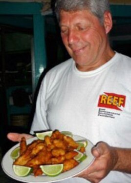 Beer-battered Lionfish puffs