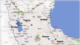 İran Azərbaycanı xəritəsi